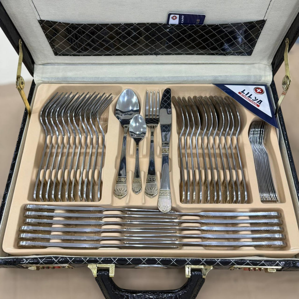 LYLIA 48pcs 12 Person Cutlery Set ￼