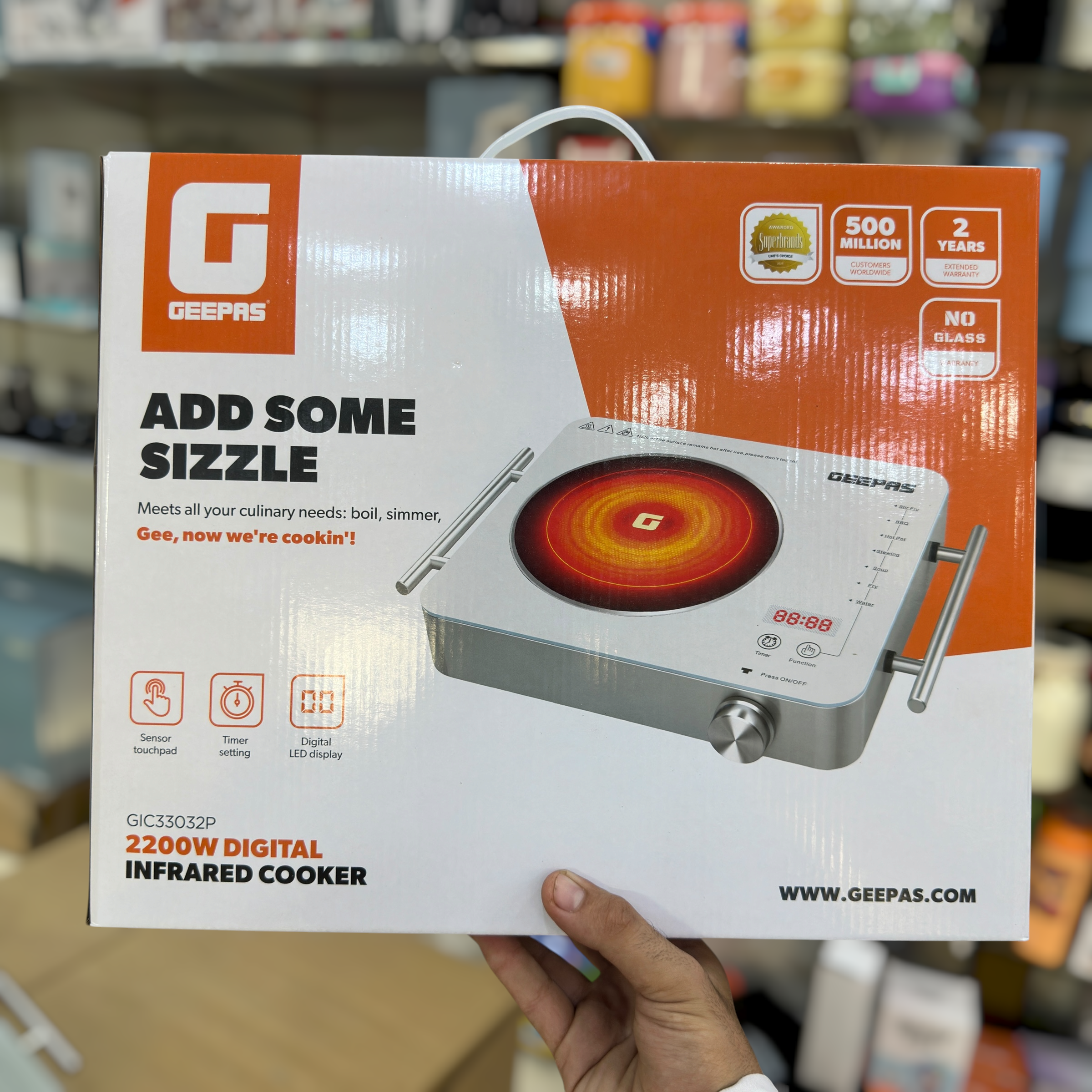 Geepas 2200W Digital Hot Plate 33032