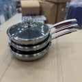 Laser Coated Honeycomb Frypan with Glass Lid