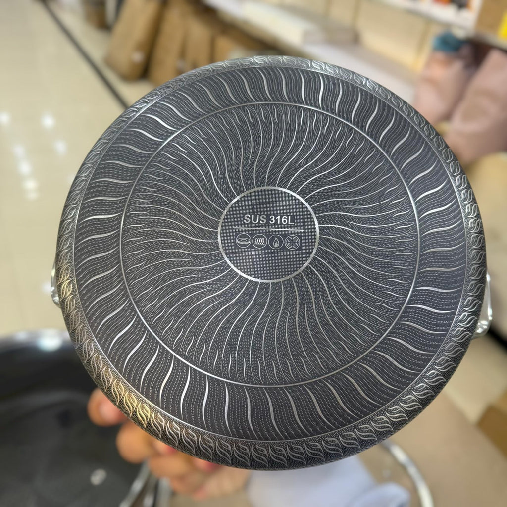 6pcs Deep Laser Coated Set Size = 28 to 32cm
