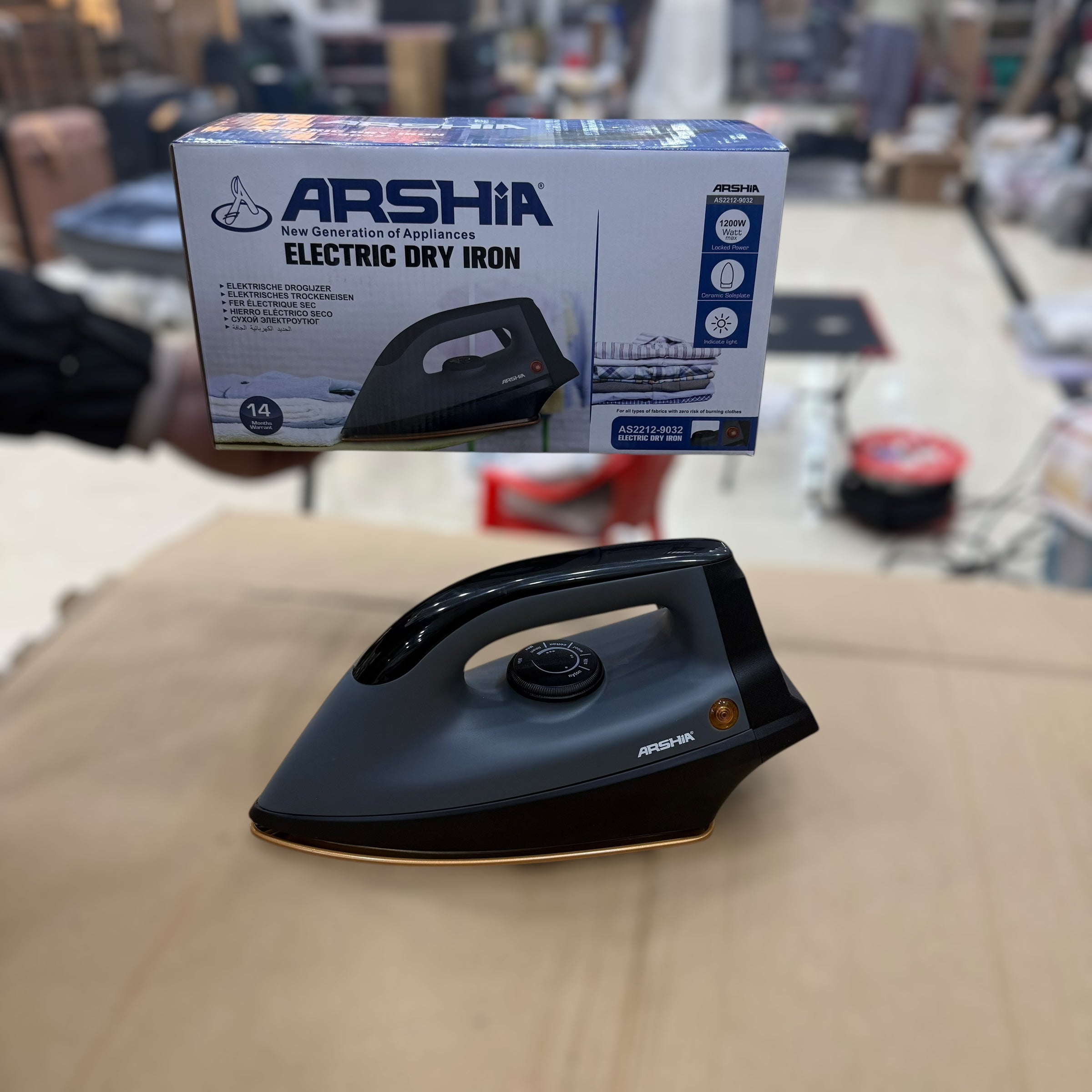 Arshia Black Heavy Dry Iron AS2212-9032