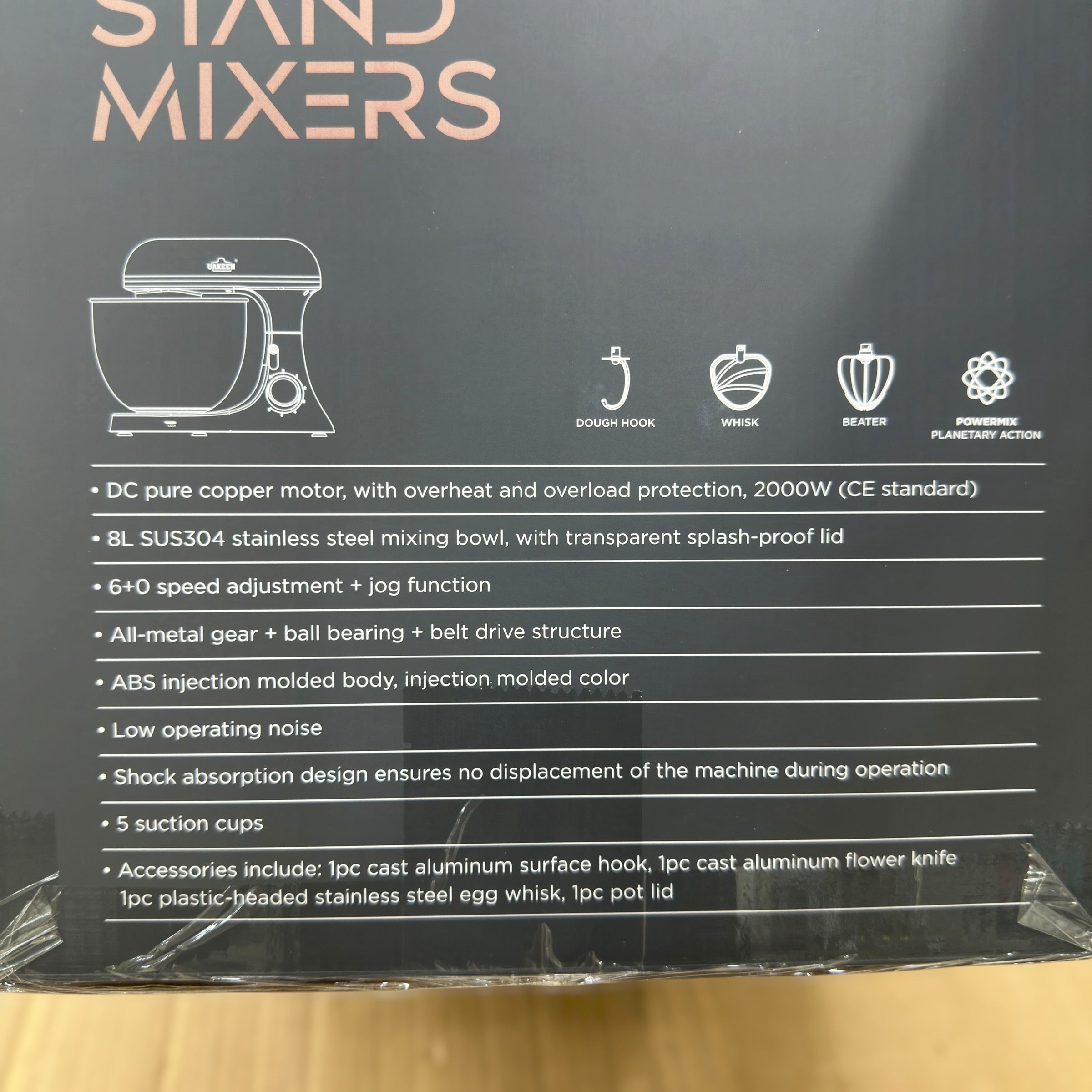 Uakeen 8L Stand Mixer ZL-1610