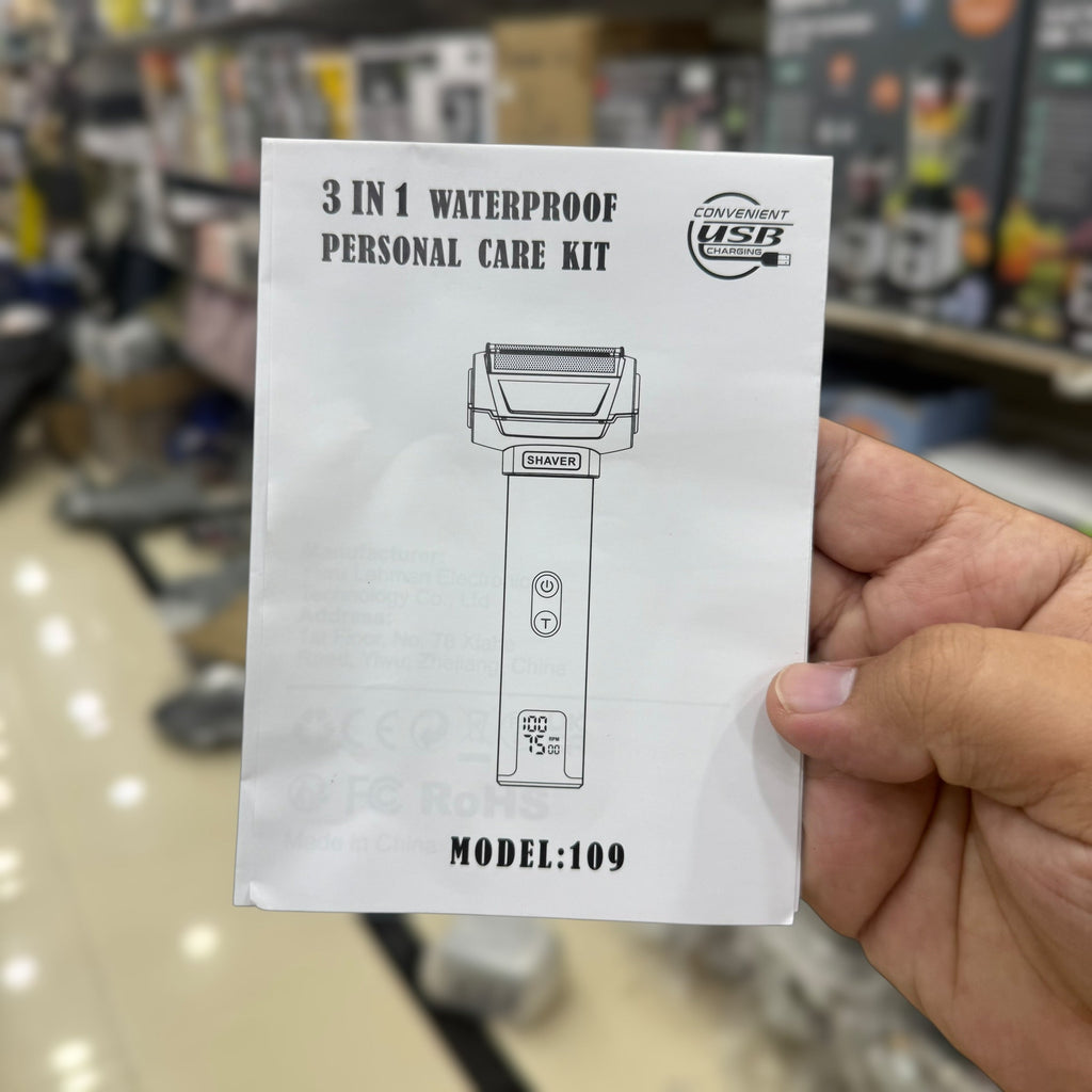 Premium 3 in 1 Waterproof Grooming Kit Model-109