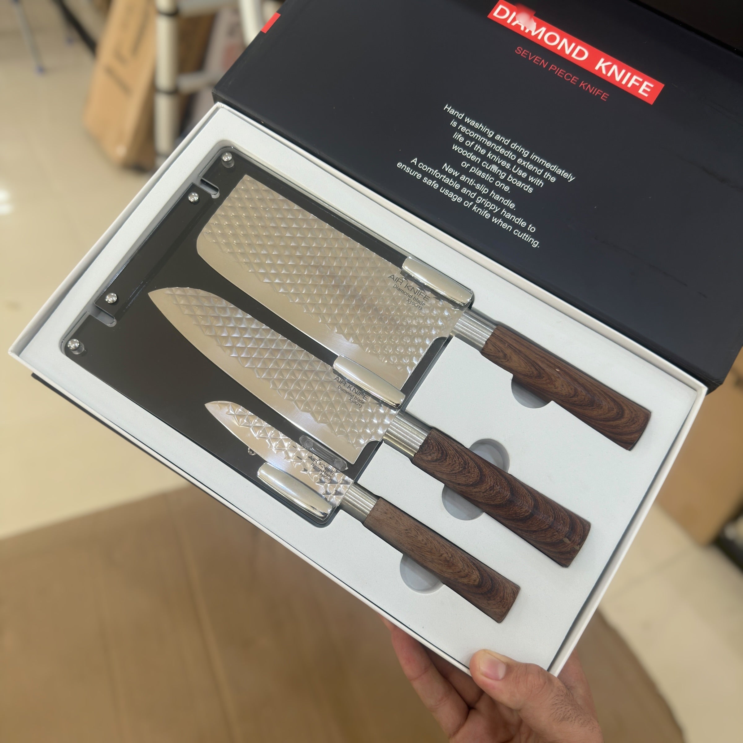 Diamond 7pcs Knife Set with Stand GH-1708A