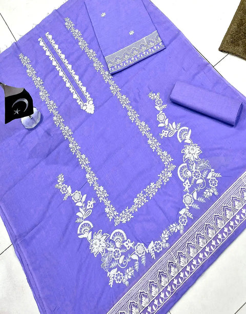 Elegant 2-Piece Embroidered Lawn Dress Design for Girls