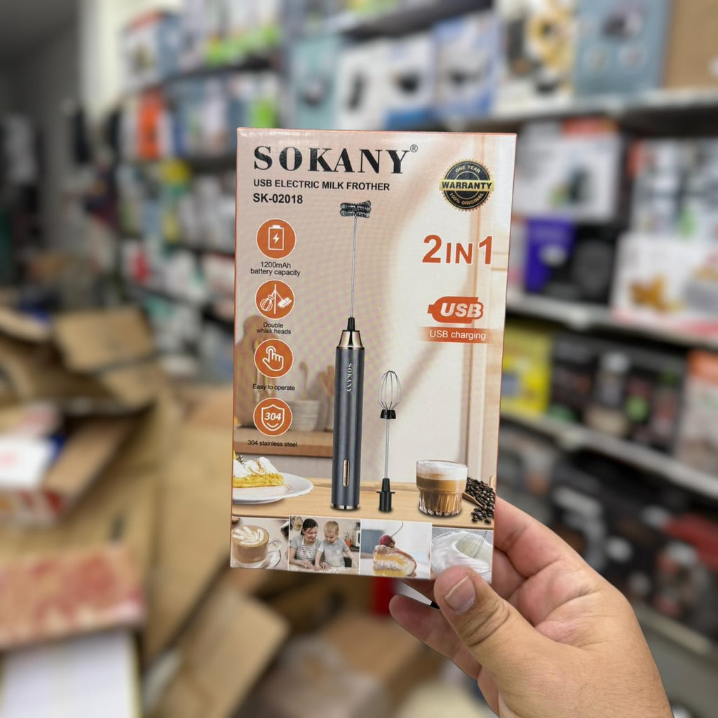 Sokany Metal Body Milk Frother & Whisker SK-02018