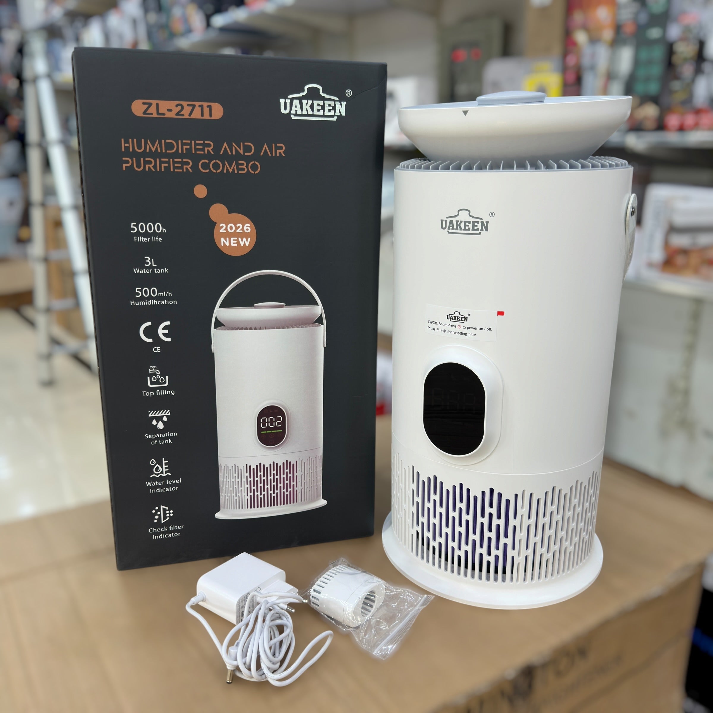 Uakeen Humidifier & Air Purifier Combo ZL-2711