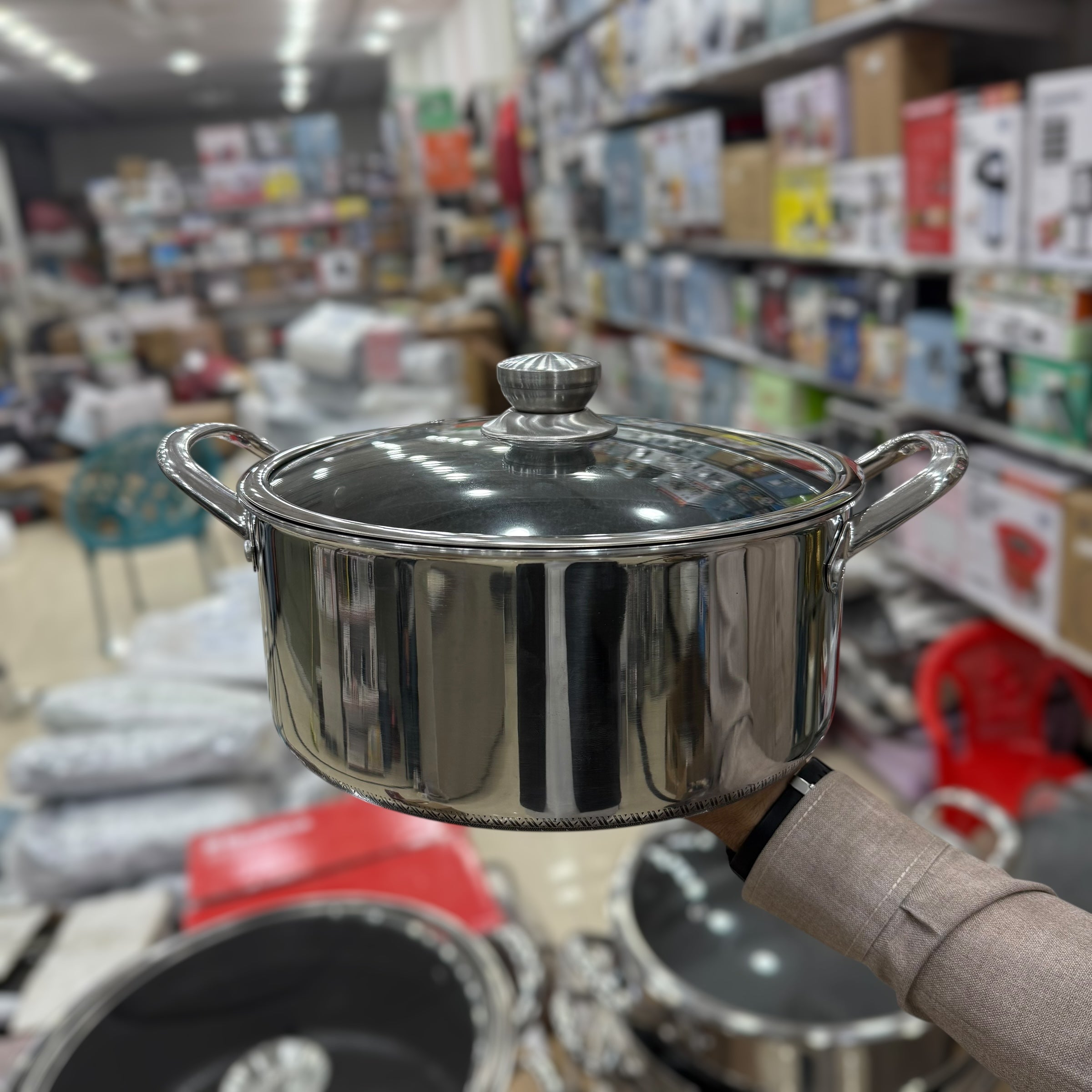 Laser Coated 6pcs Cookware Set Size 30cm to 34cm