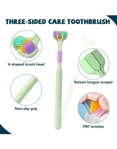 3 Sided Soft Bristles Toothbrush | 360° Deep Cleaning Toothbrush