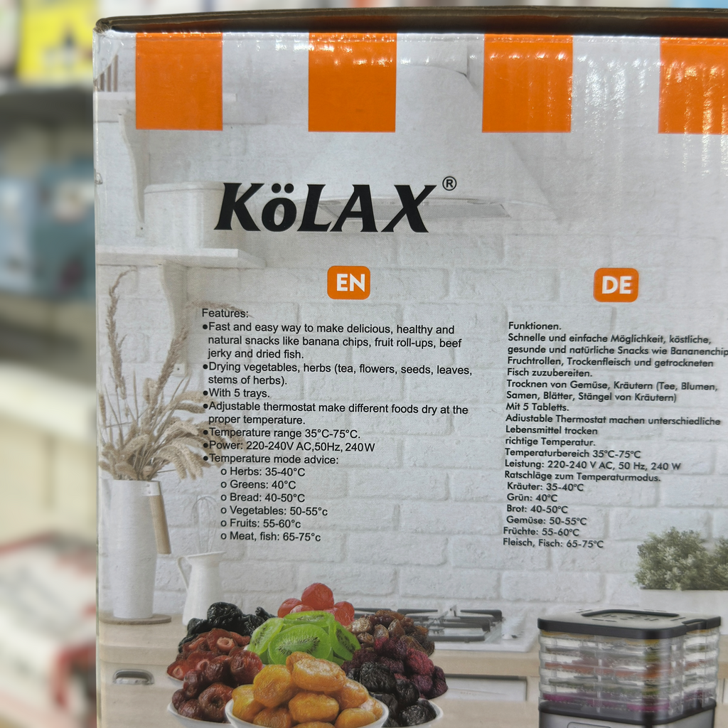 Kolax 5 Tray Food Dehydrator 914104