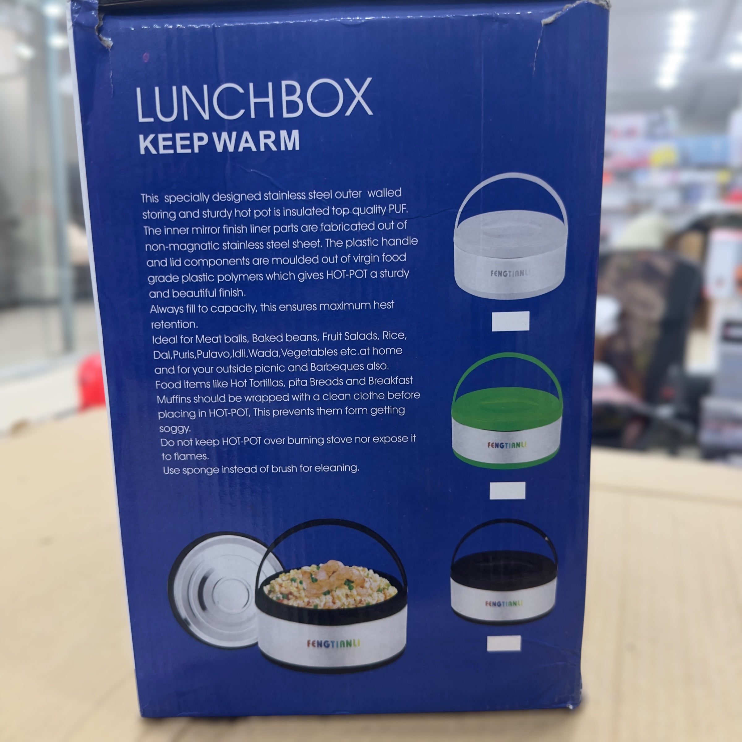Single Handle 3Pcs Hotpot Lunch Box Set