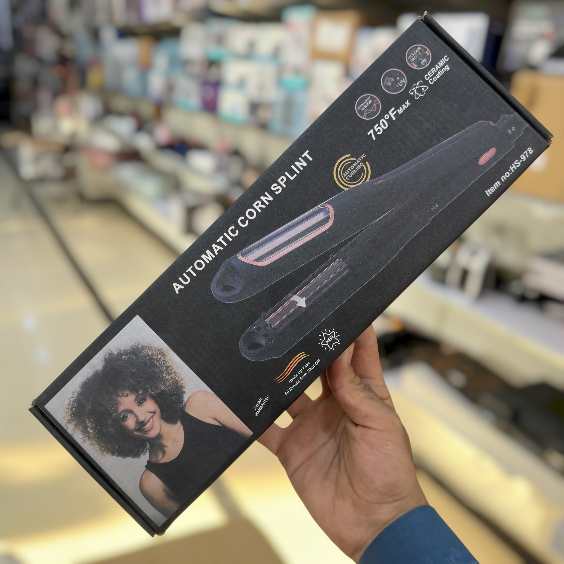 Automatic Corn Splint Hair Straightner HS-978