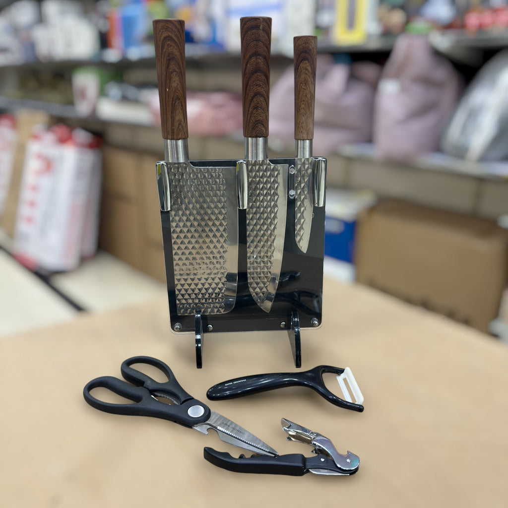 Diamond 7pcs Knife Set with Stand GH-1708A