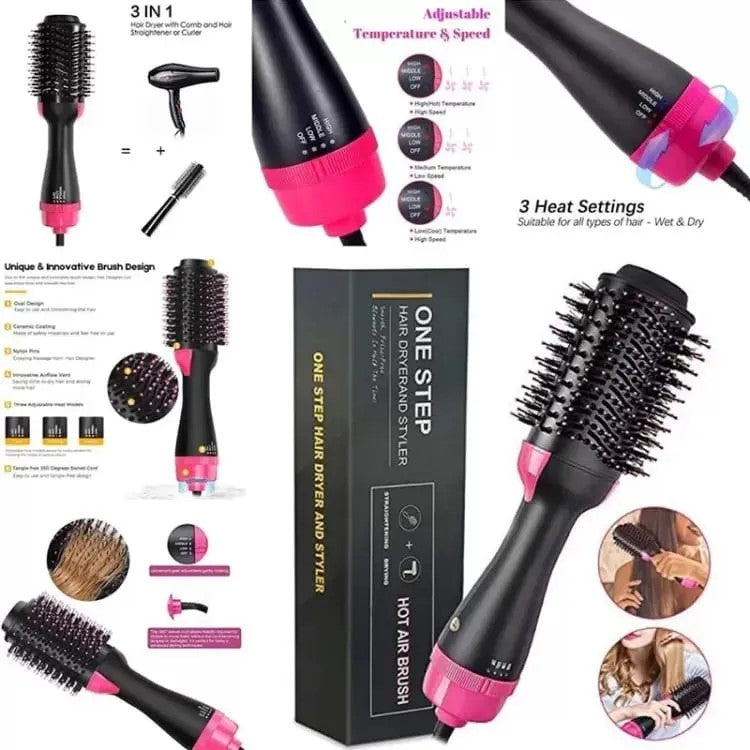 3 in 1 Hair Dryer & Styler Brush