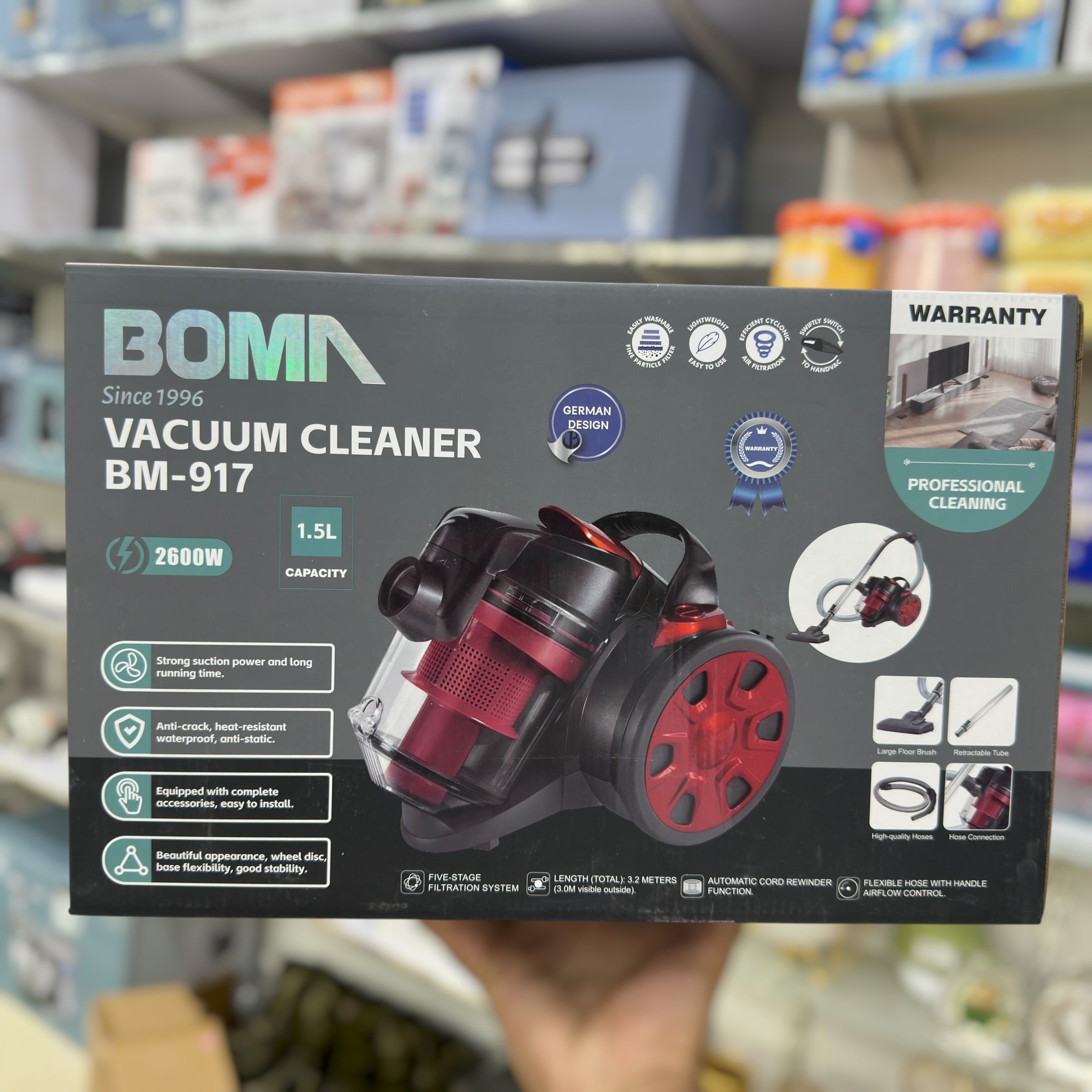 Boma 1.5L Vacuum Cleaner BM-917