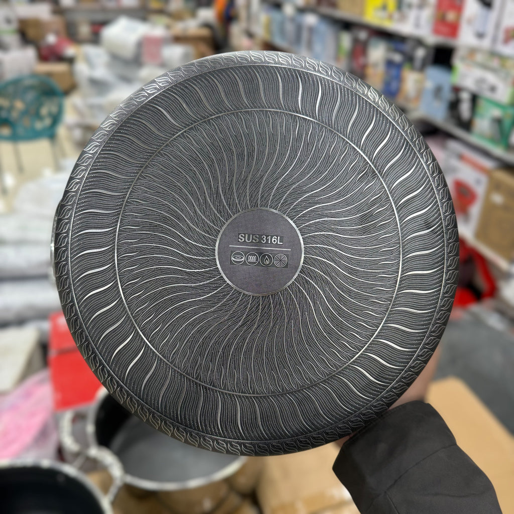 Laser Coated 6pcs Cookware Set Size 30cm to 34cm