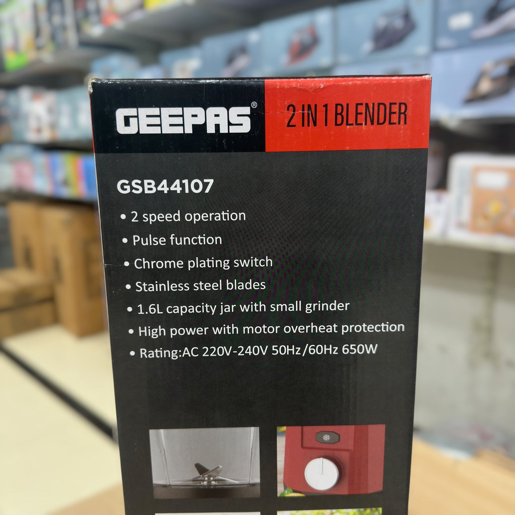 Geepas 2 in 1 Electric Blender 44107