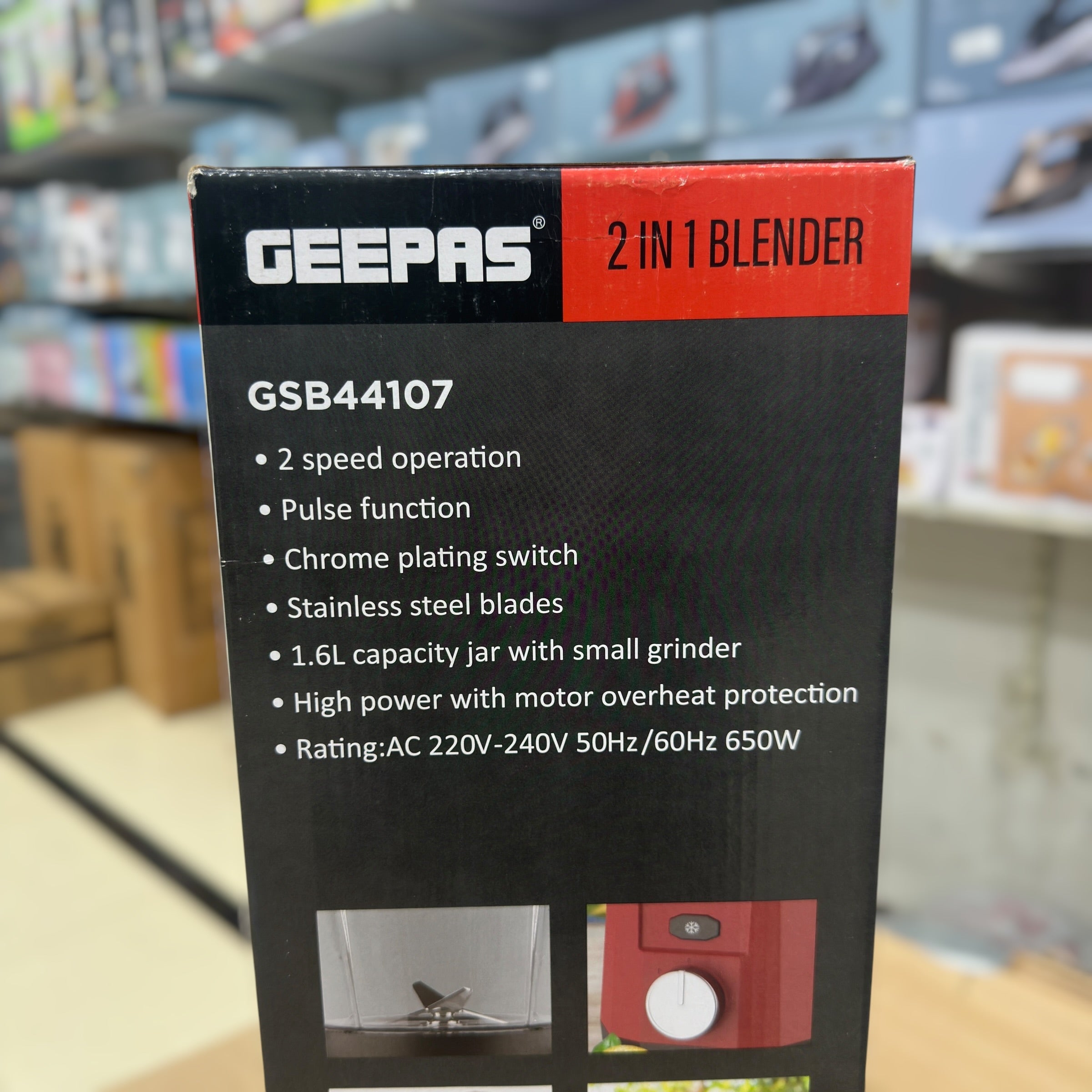 Geepas 2 in 1 Electric Blender 44107