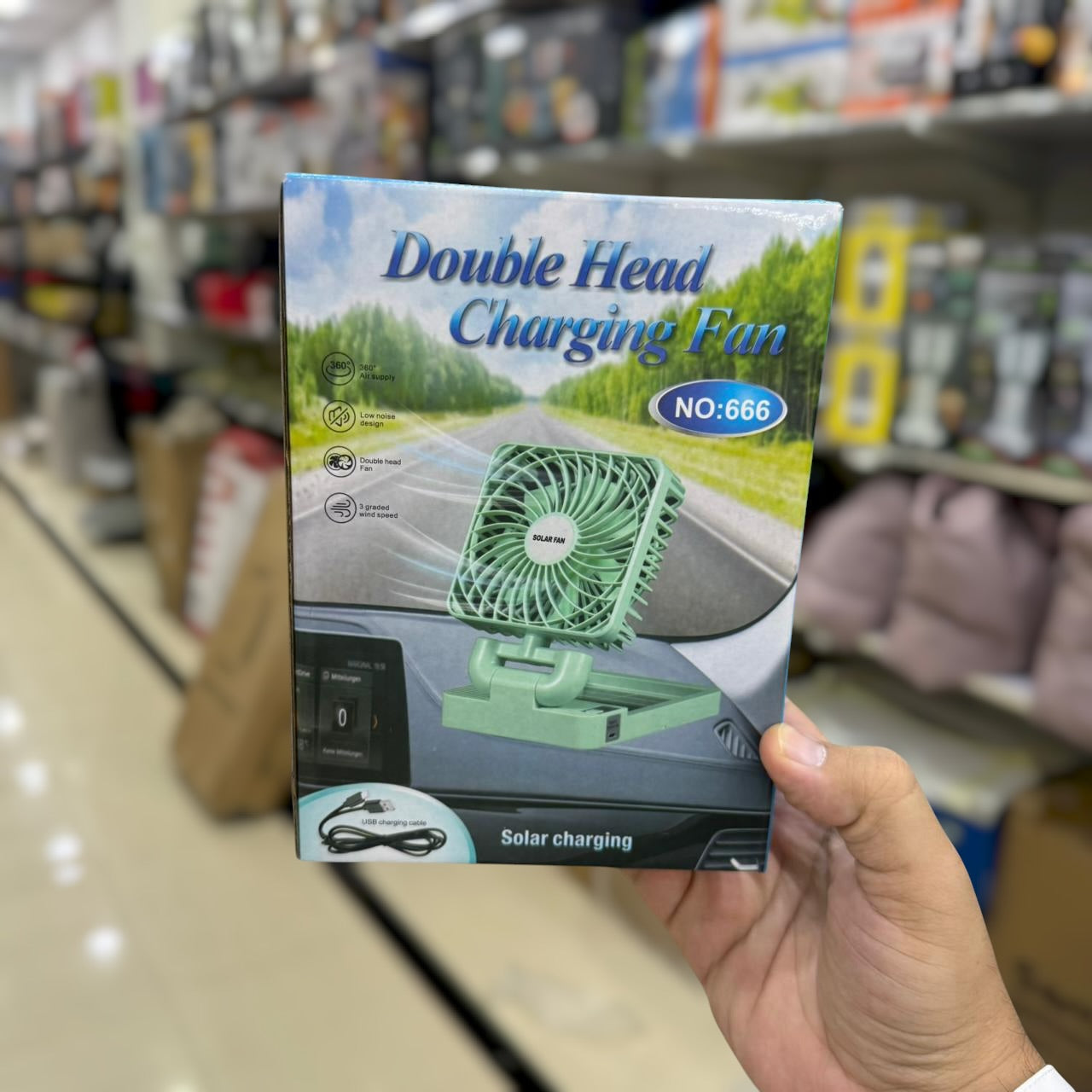 Foldable Solar Rechargeable 
Fan 666