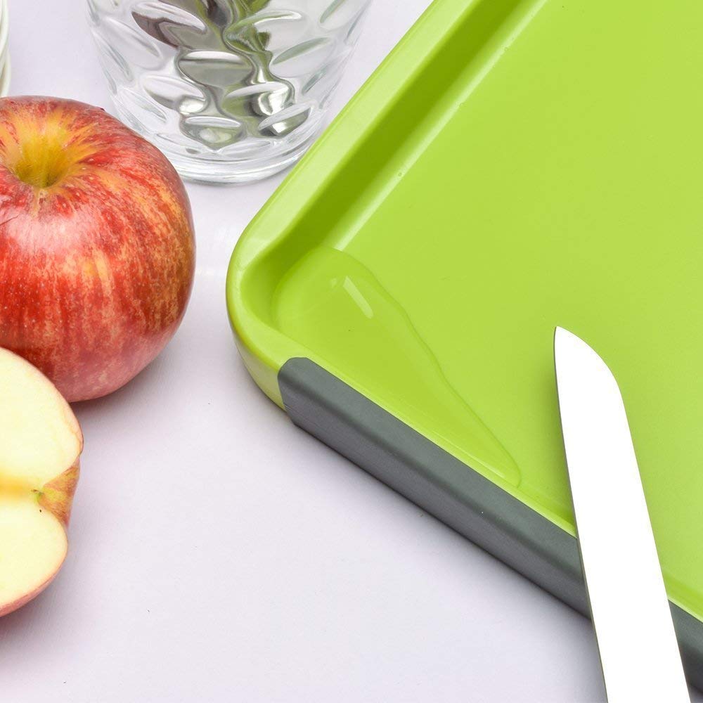 Two Sides Silicone Cutting Board with 2 Knives