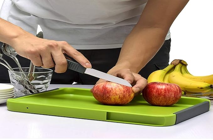 Two Sides Silicone Cutting Board with 2 Knives