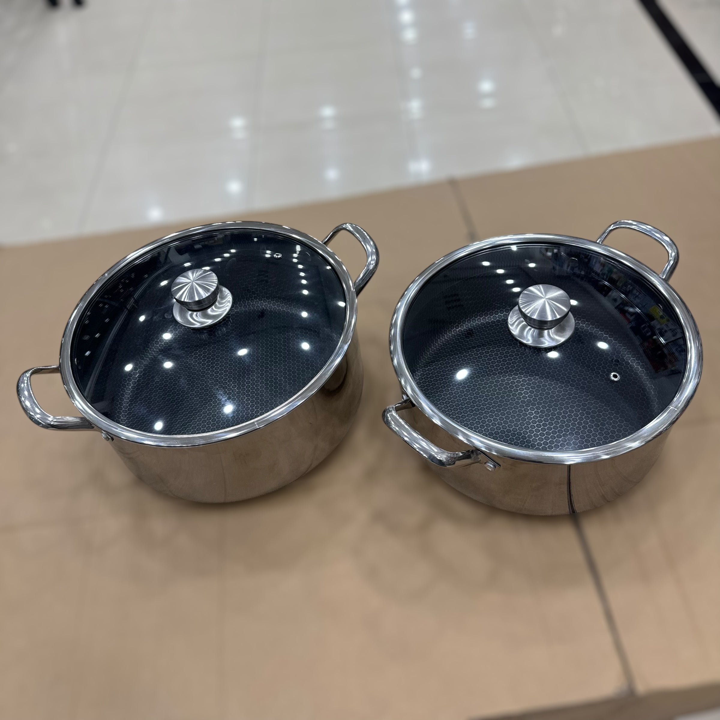 4pcs Big Size Laser Coated Casserole 32cm & 34cm