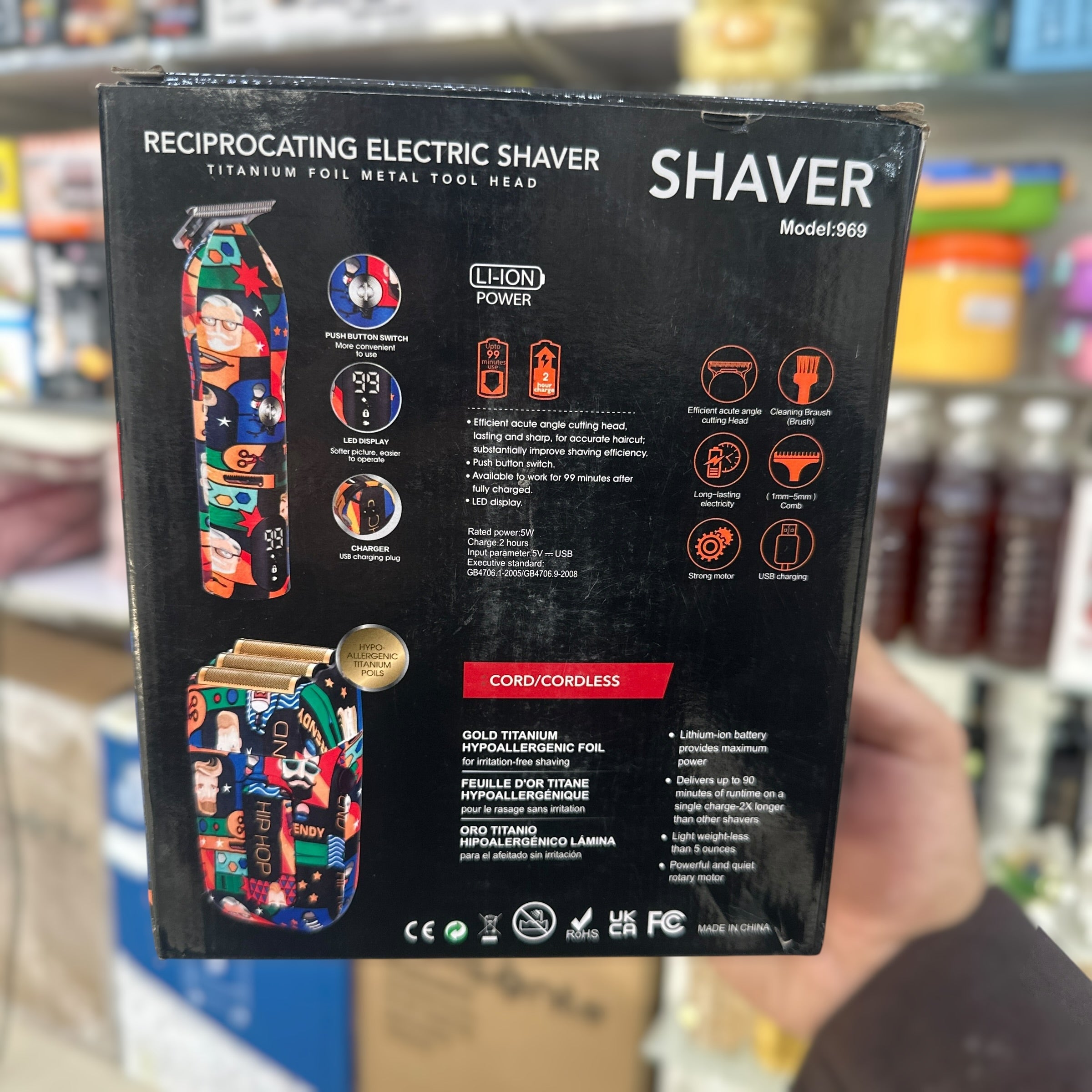 2 in 1 Trimmer And Shaver 969