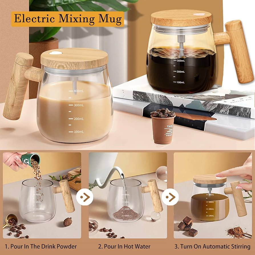Automatic Electric Mixing Coffee & Tea Cup