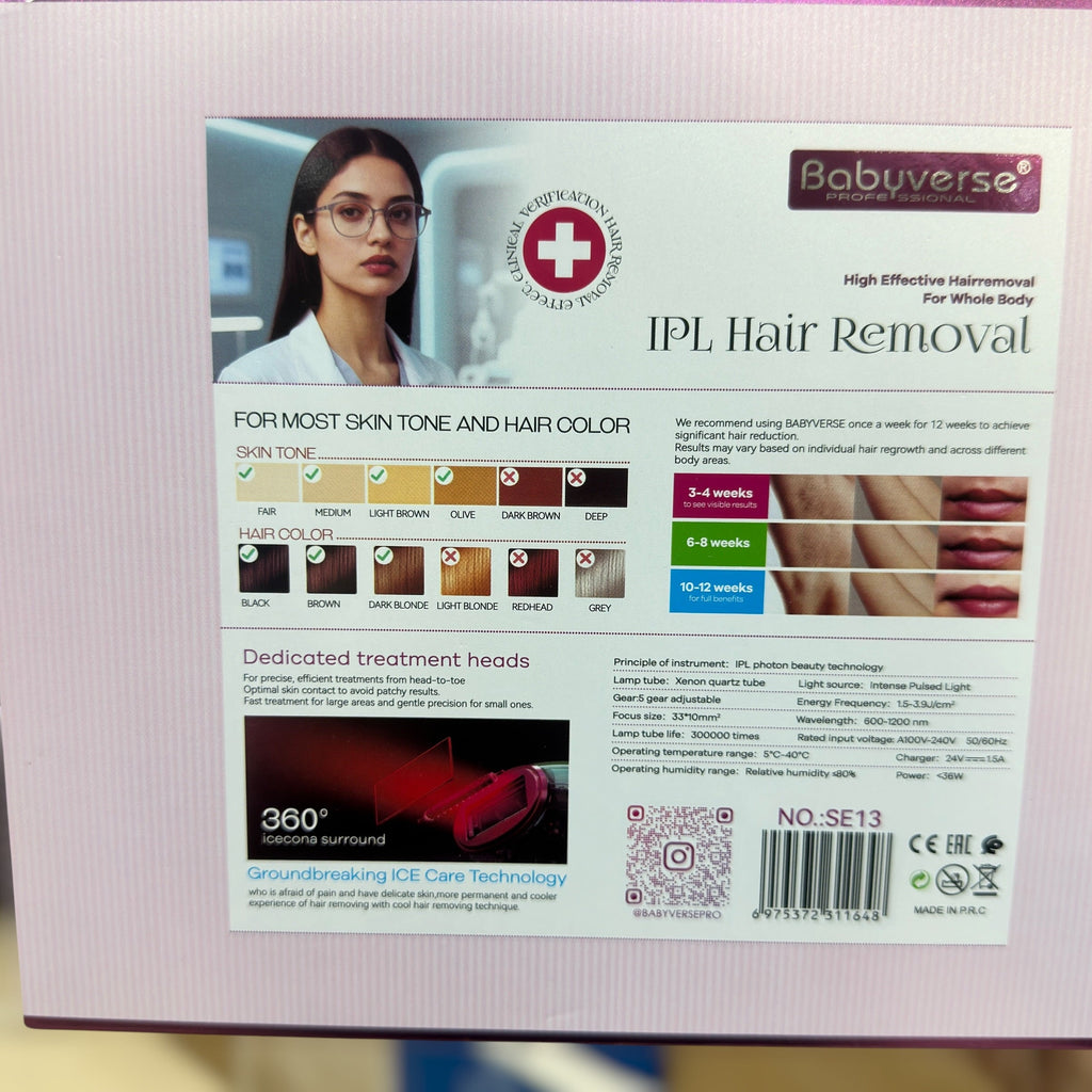 Babyverse IPL Laser Hair Remover SE13
