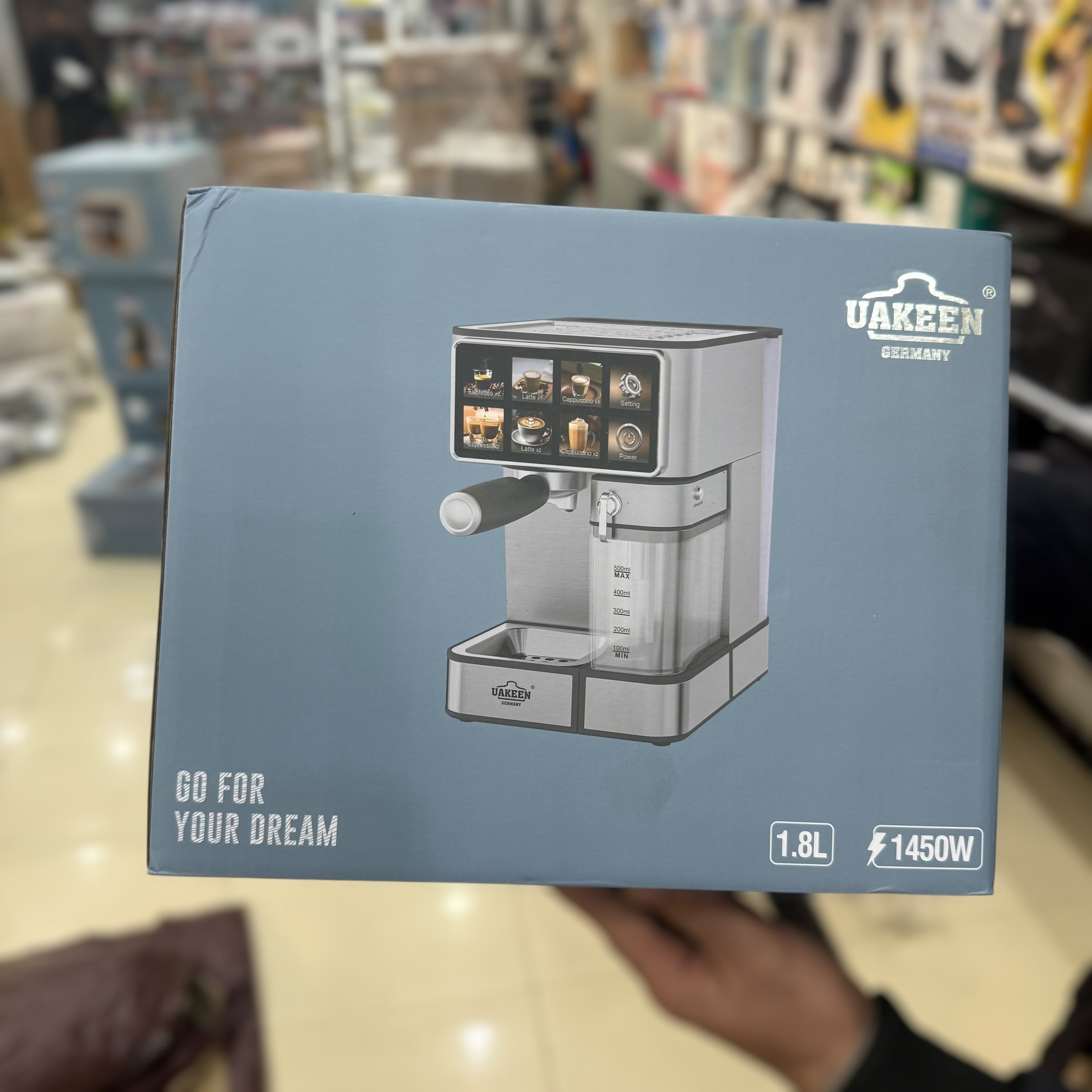 Uakeen Espresso, Cappuccino & Latte Coffee Maker ZL-1503