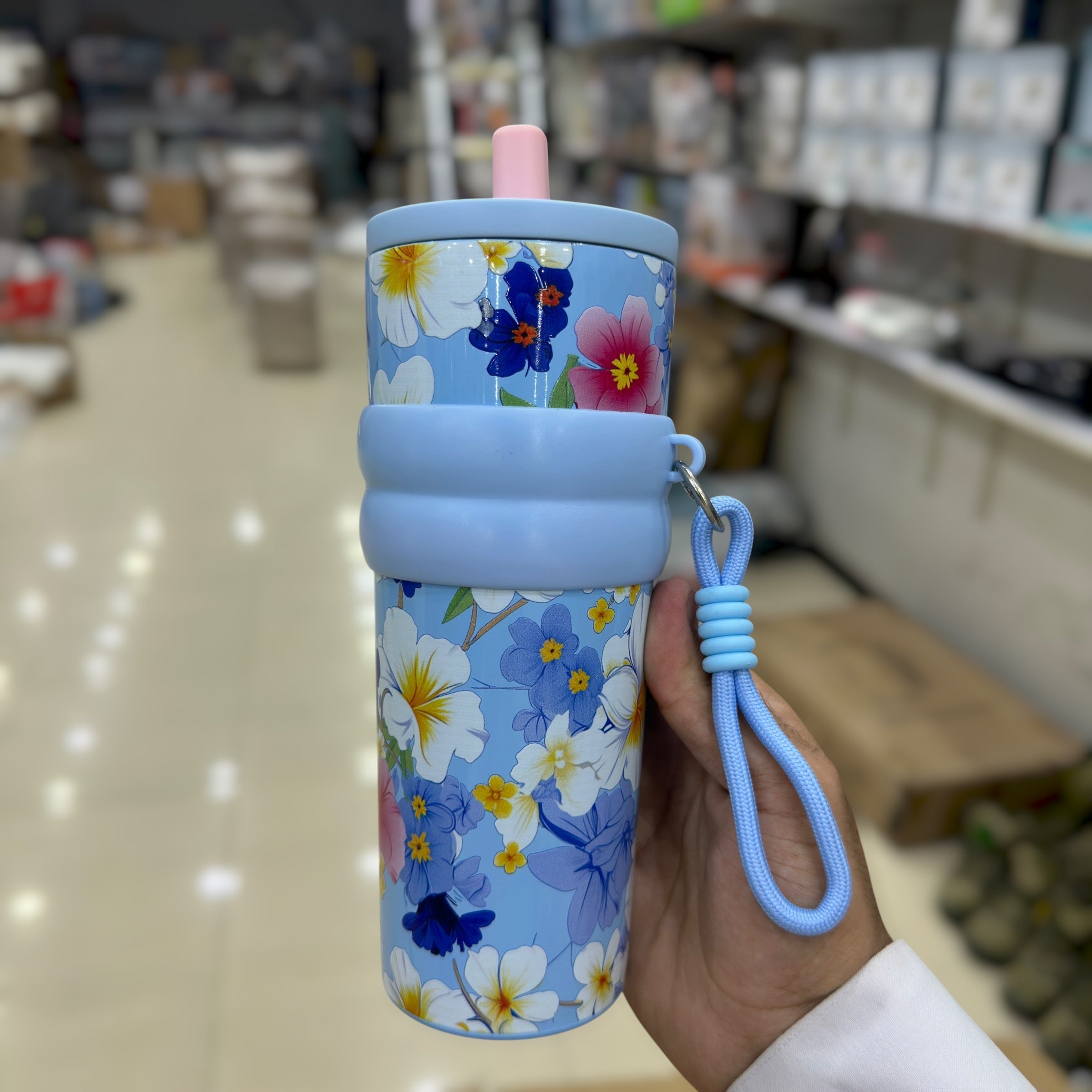 Cute Tumbler with Straw & Handle 710ml
