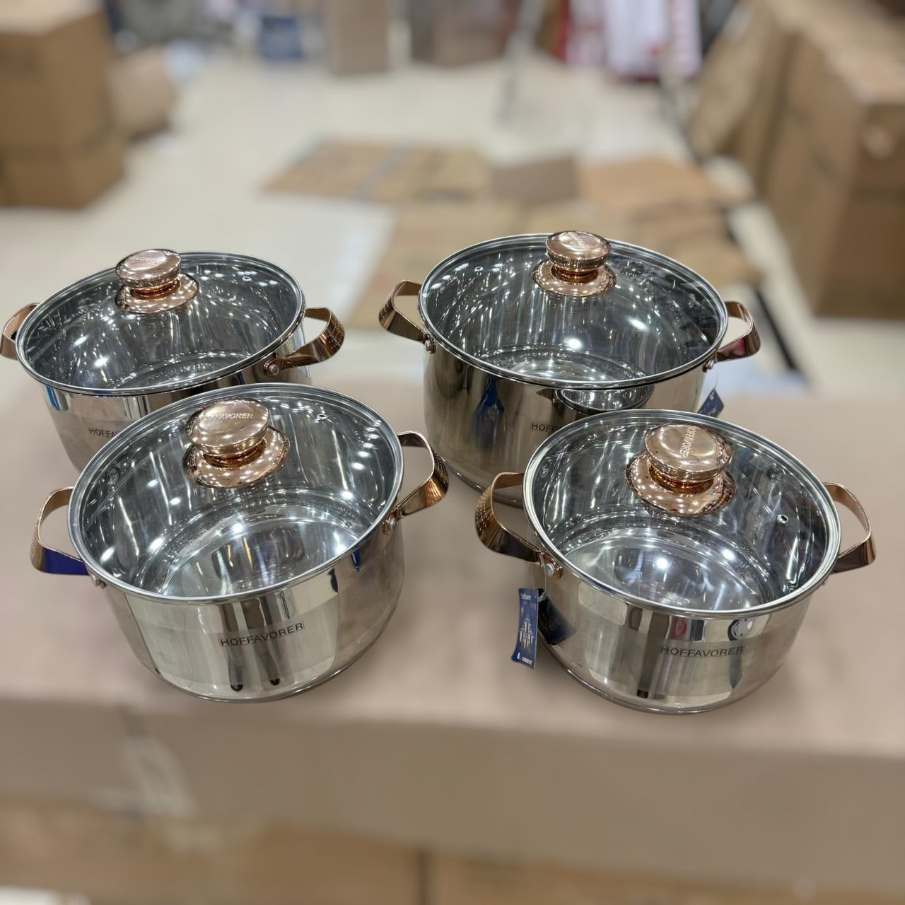 Hoffavorer 8pc Stainless Steel Cookware Set HN-1314