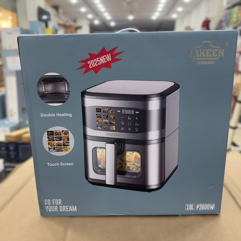 Uakeen Digital Double Heating Air Fryer 10L ZL-1709 PLUS