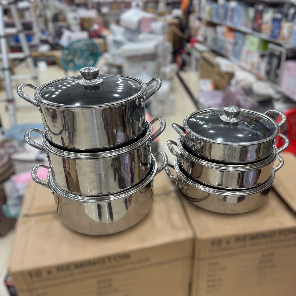 Laser Coated 6pcs Cookware Set Size 30cm to 34cm