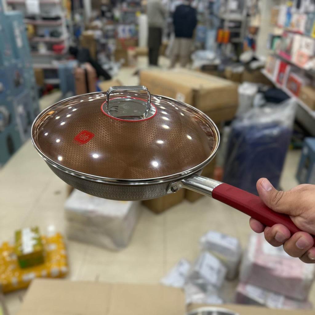 Premium Quality 4 in 1 Laser Coated Deep Pan & Steamer
