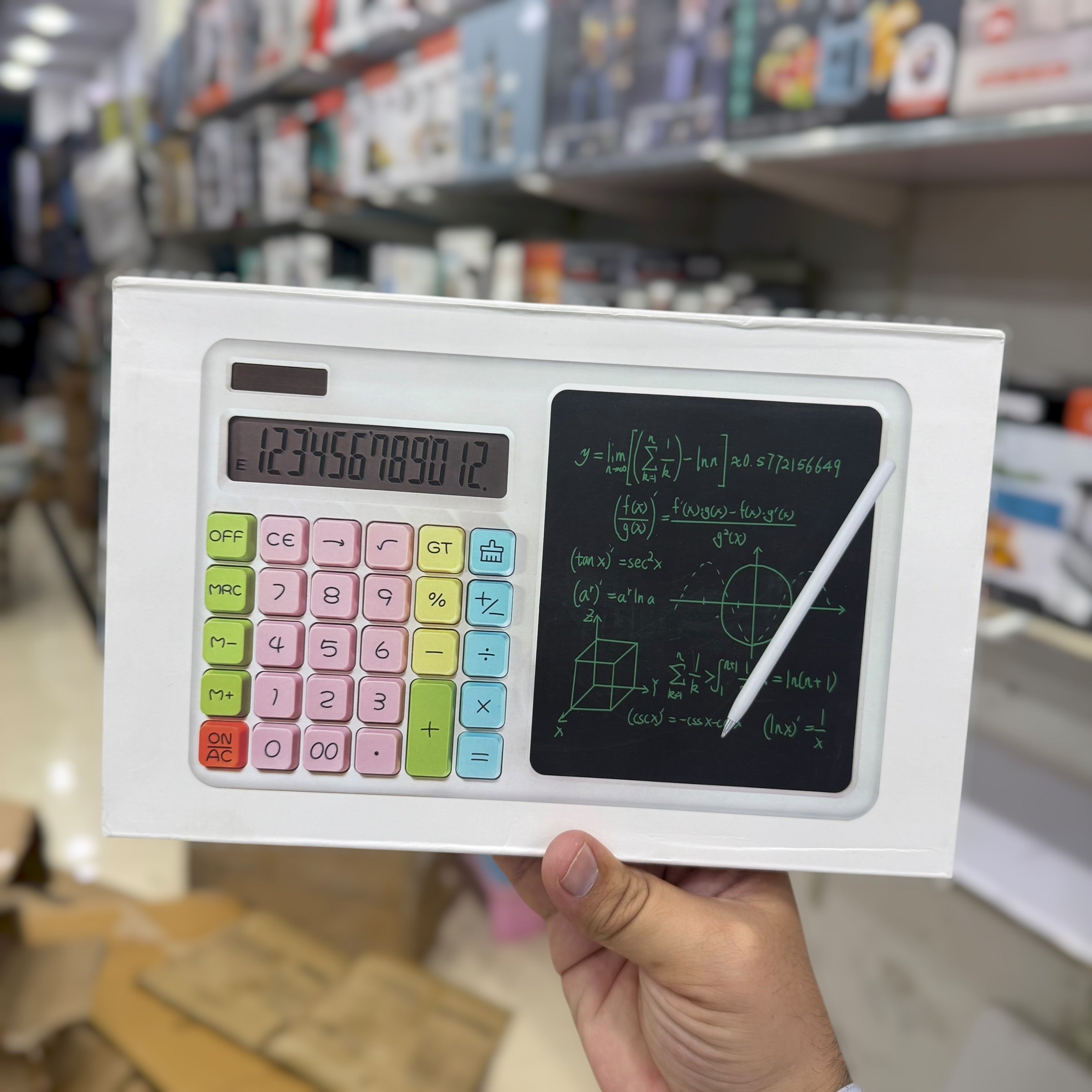 2 in 1 Calculator with LCD Screen Writing Board ZY-2208