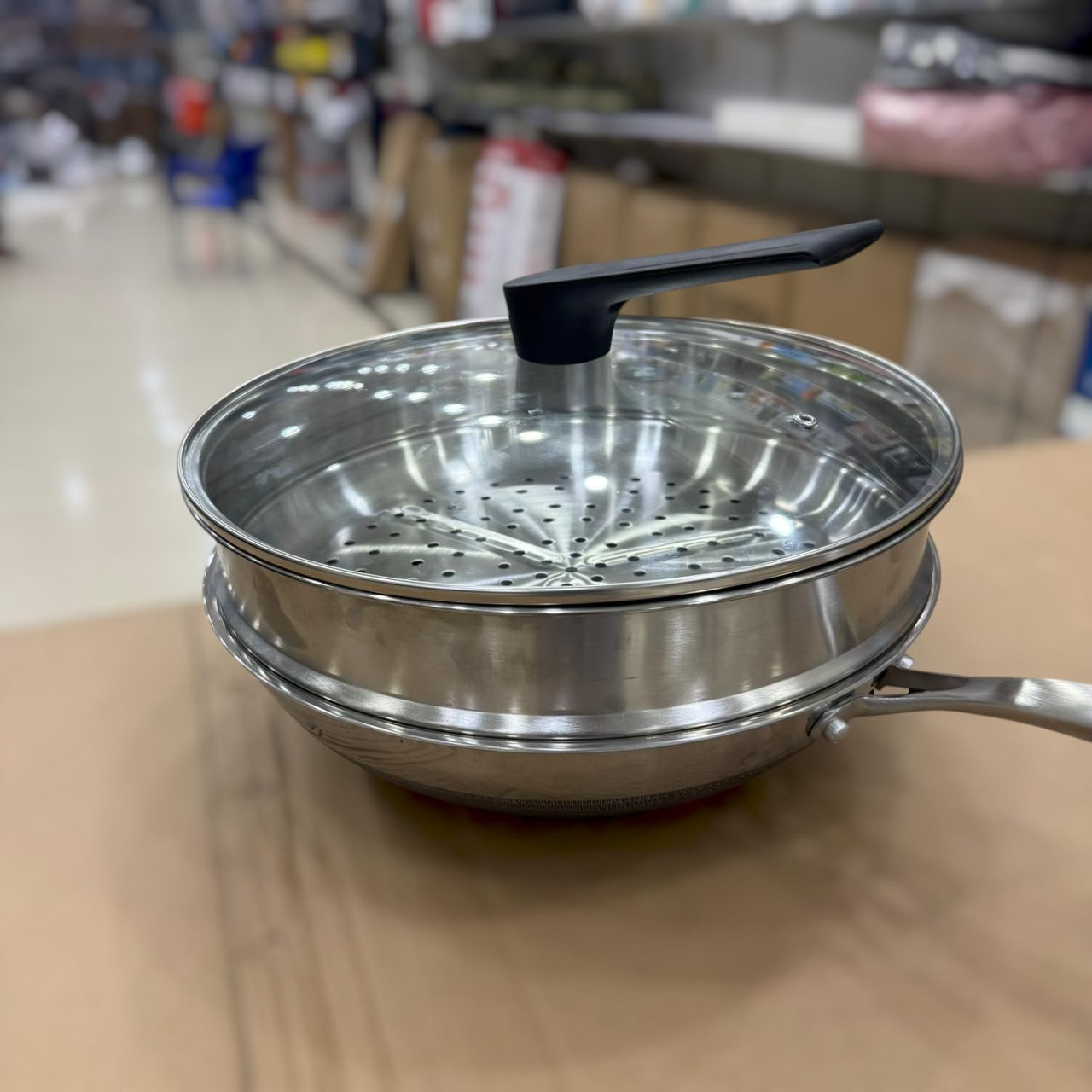 2 in 1 Laser Coated Deep Pan & Steamer