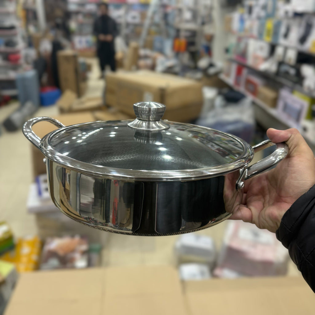4pcs Big Size Laser Coated Casserole 32cm & 34cm