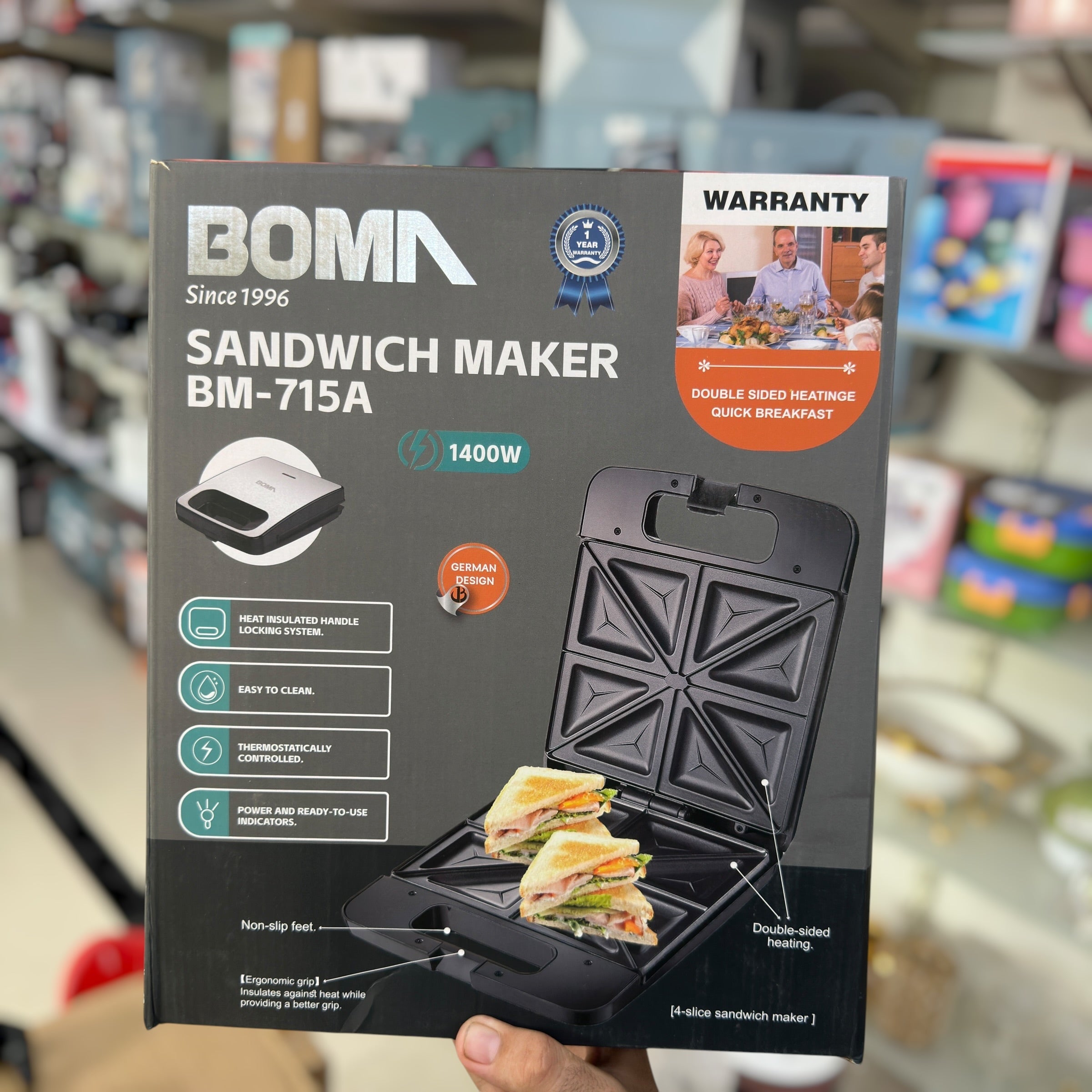 Boma 4 Slice Sandwich Maker BM-715A