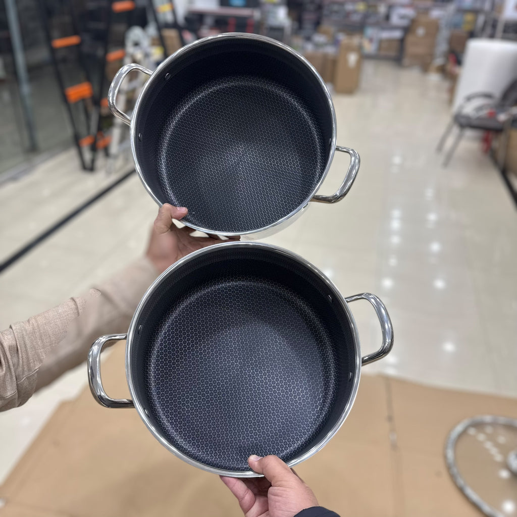 4pcs Big Size Laser Coated Casserole 32cm & 34cm