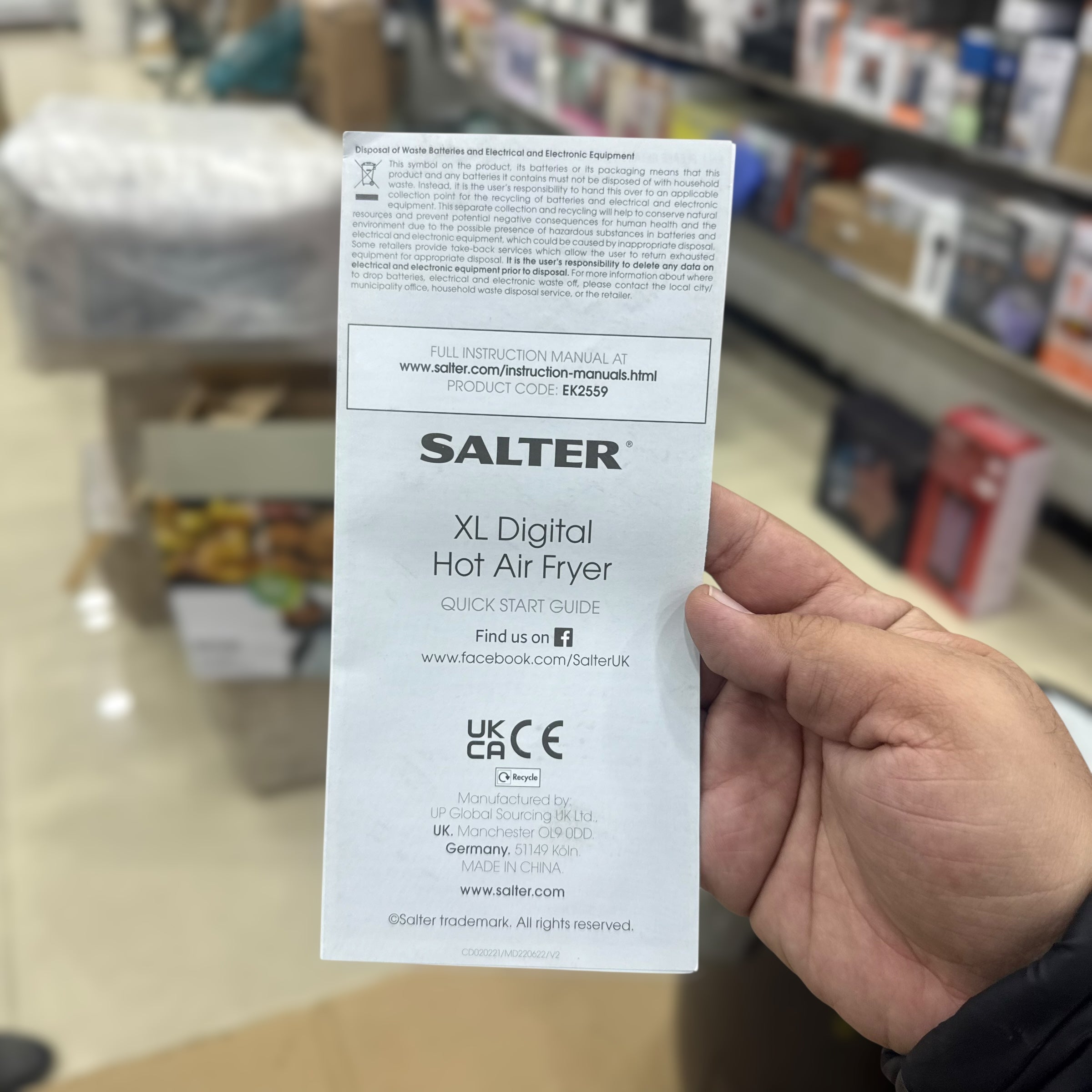 Salter Uk XL Digital Air Fryer 4.5L