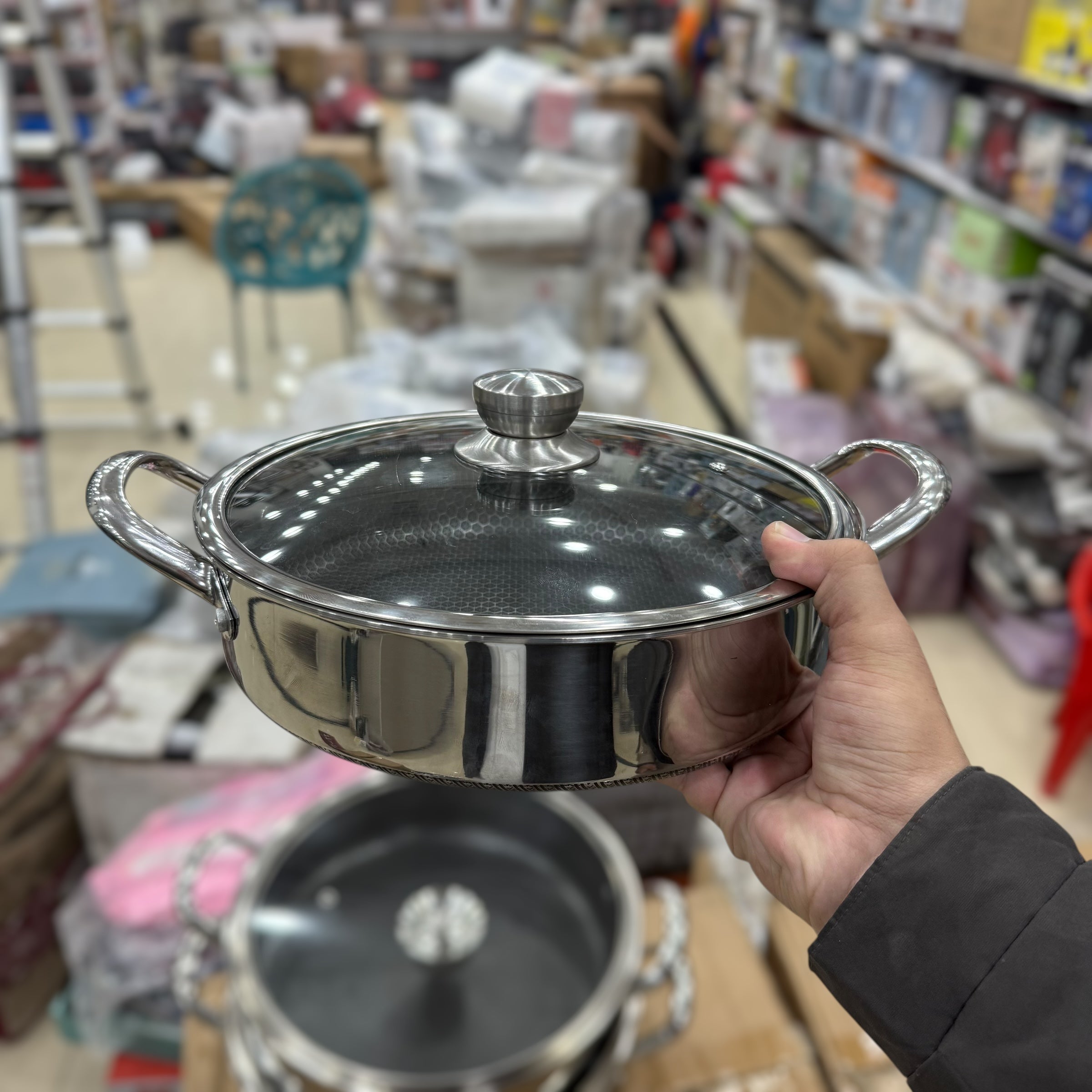 Laser Coated 6pcs Cookware Set Size 30cm to 34cm