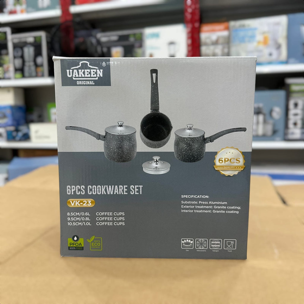 Uakeen Aluminum Coffee Cups/Cookware Set 6pcs VK-23
