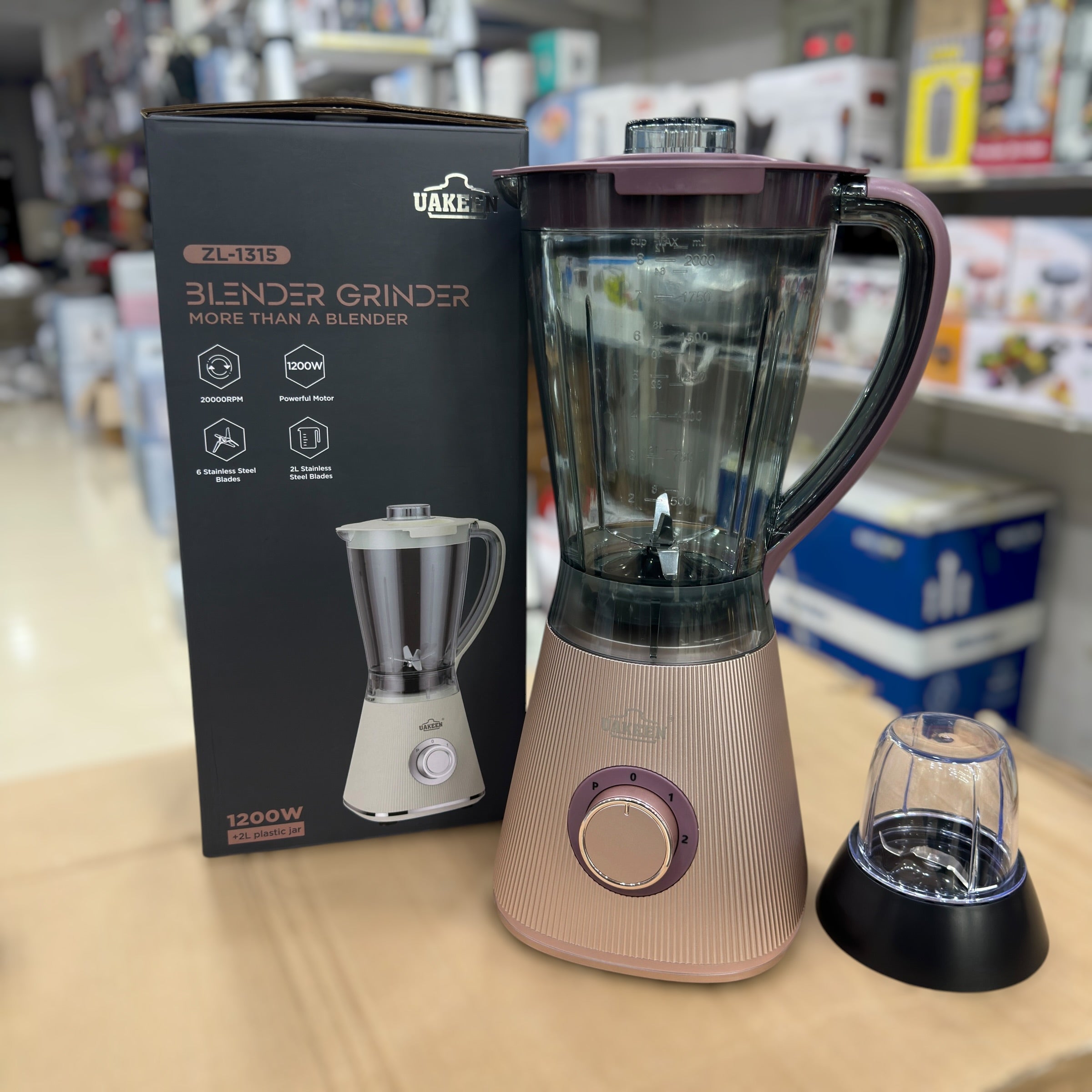 Uakeen 2 in 1 Blender Grinder Set ZL-1315