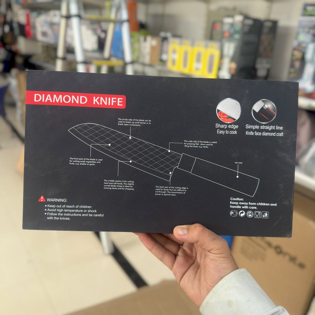 Diamond 7pcs Knife Set with Stand GH-1708A