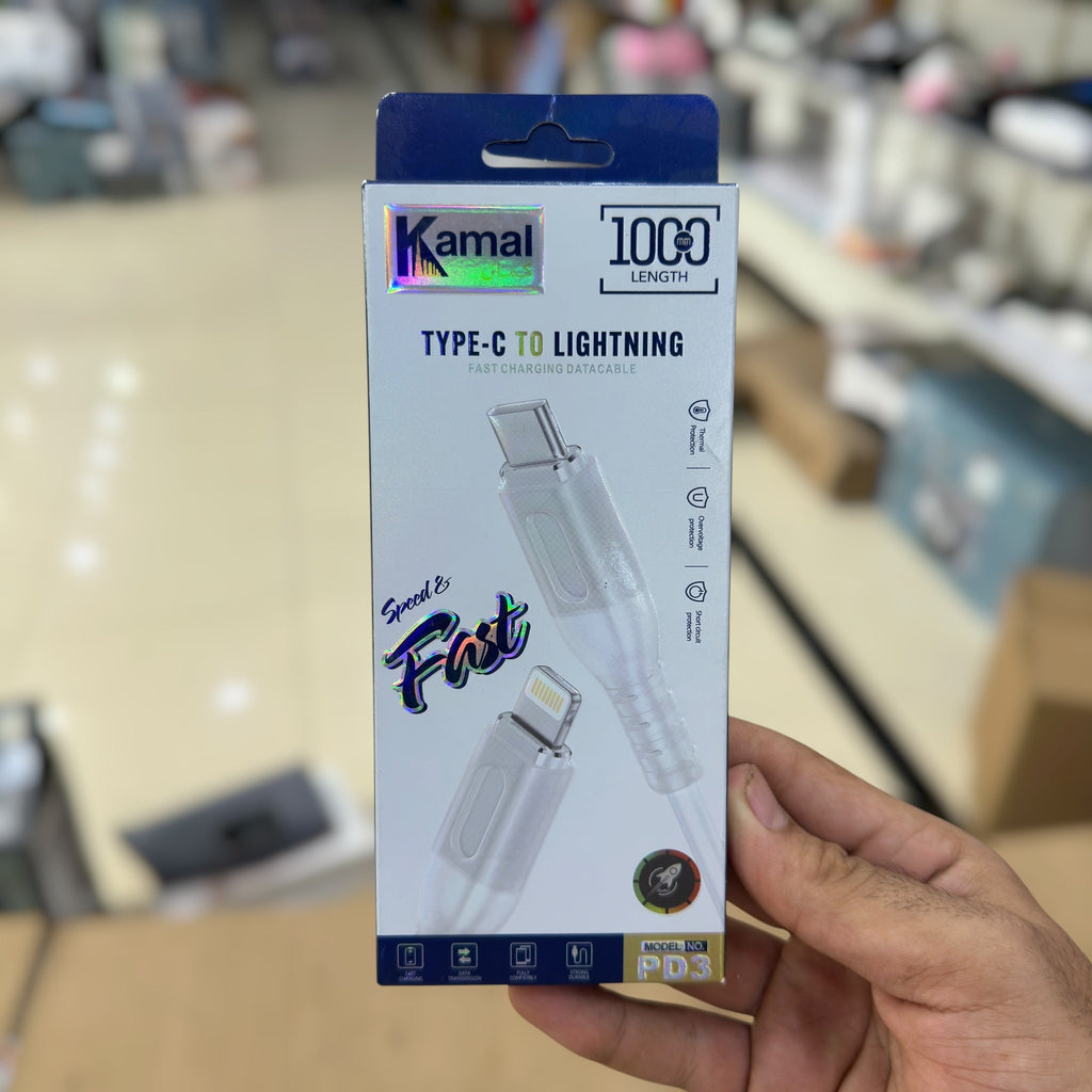 Kamal Type-C to Lightning Data Cable PD3