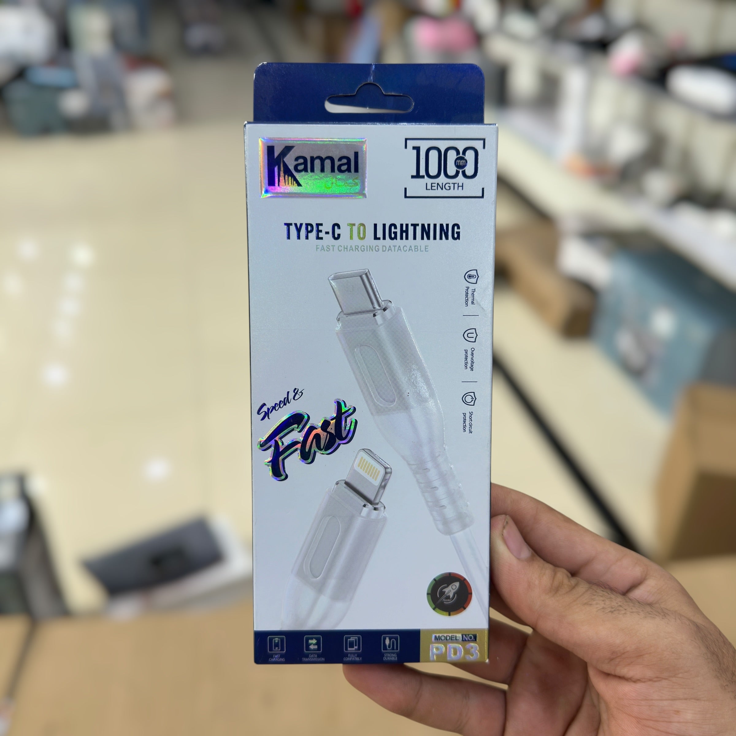 Kamal Type-C to Lightning Data Cable PD3