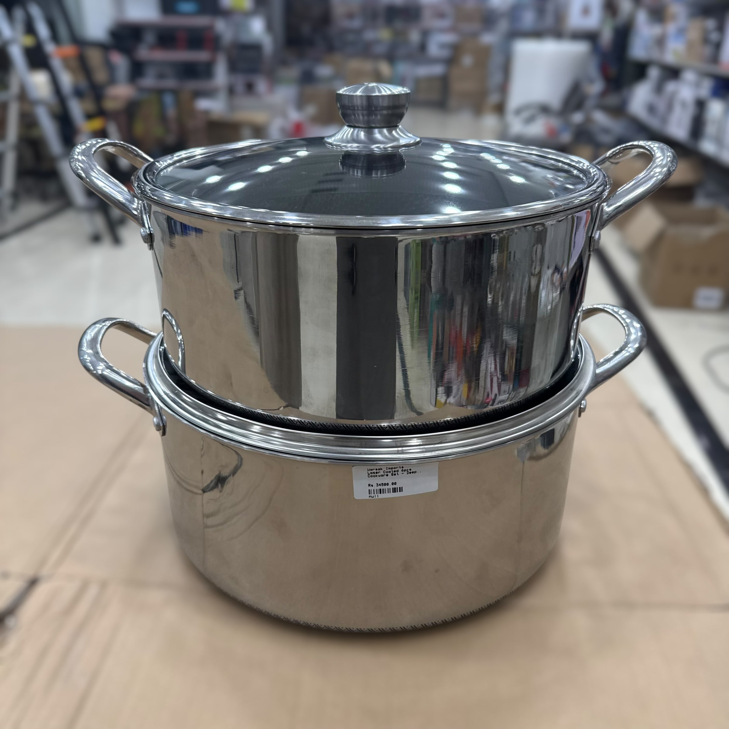 4pcs Big Size Laser Coated Casserole 32cm & 34cm