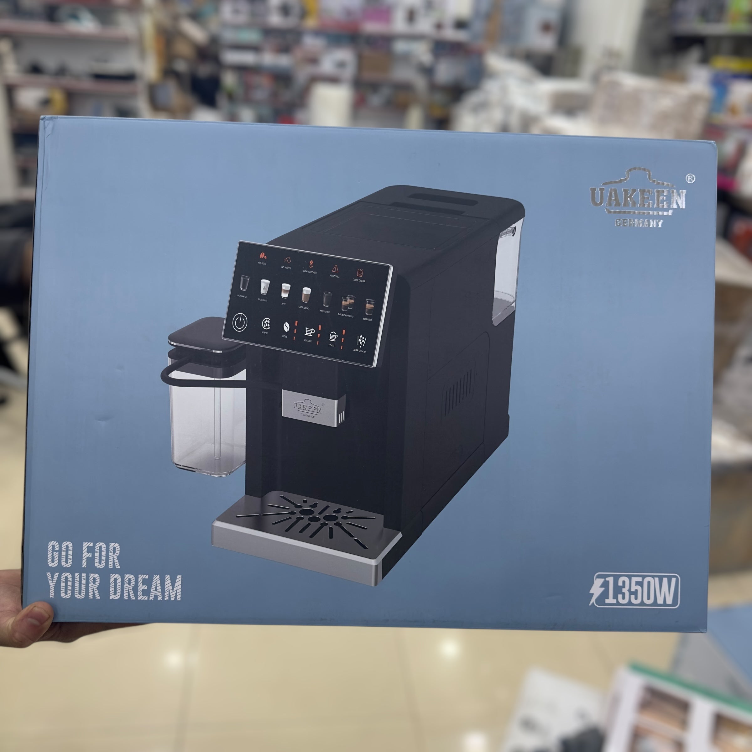 Uakeen Espresso, Cappuccino & Latte Coffee Machine ZL-1504