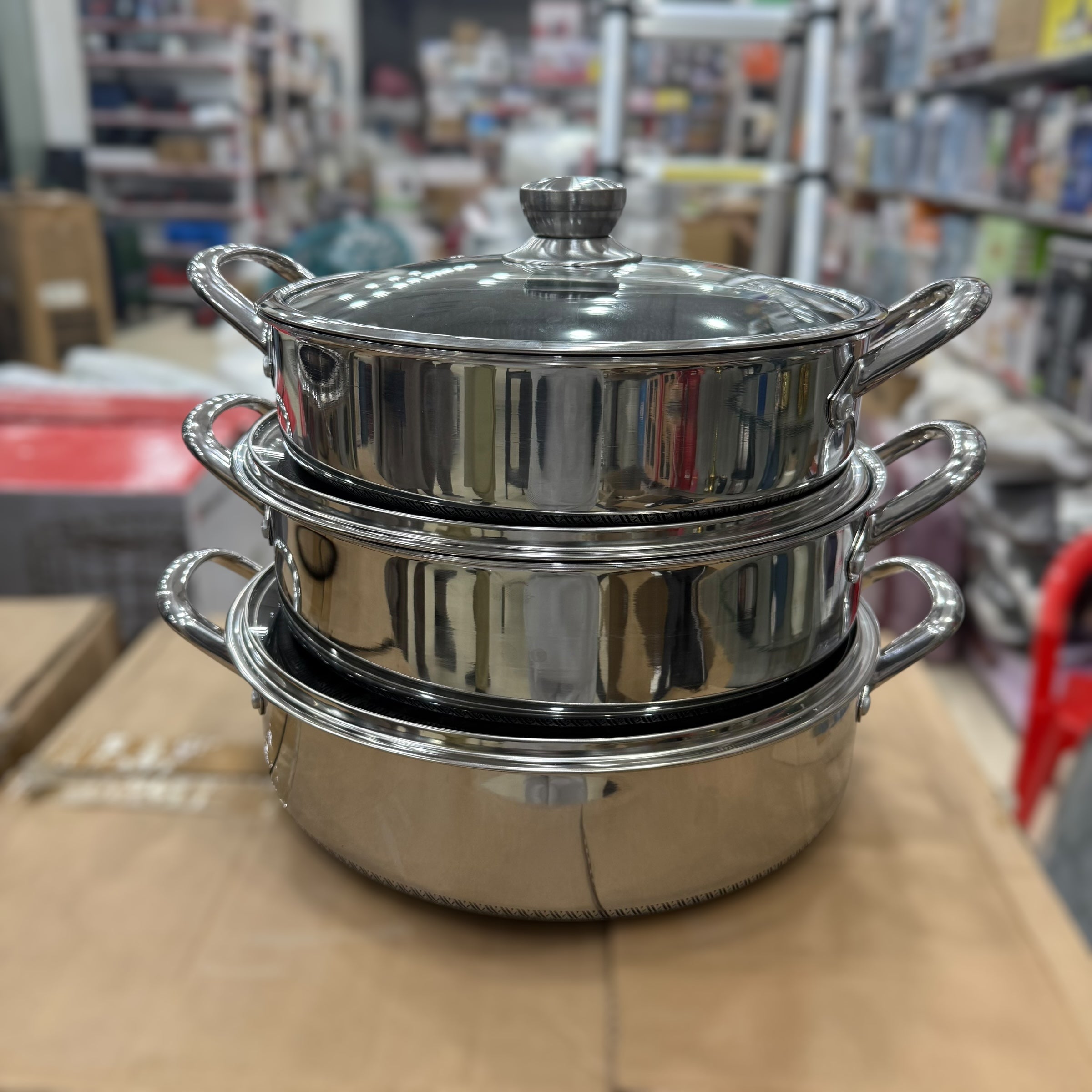 Laser Coated 6pcs Cookware Set Size 30cm to 34cm